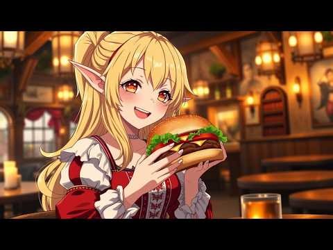 Anime Tavern Music 🍔 | Cozy Medieval Fantasy Ambience, Relaxing Music for Sleep & Study