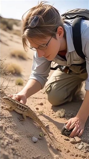 Micro Camera Mounted on a Lizard Exploring Underground Burrows | Animal POV Documentary