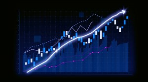 Business growth concept in allusive graph chart showing marketing sales profit | Premium 影片庫