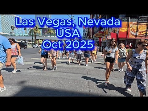 4K Walking Tour | Las Vegas, Nevada 🇺🇸 | The Strip & Fremont Street Experience (50+ min)