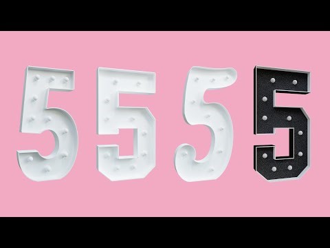 Marquee Number 5 DIY Tutorial