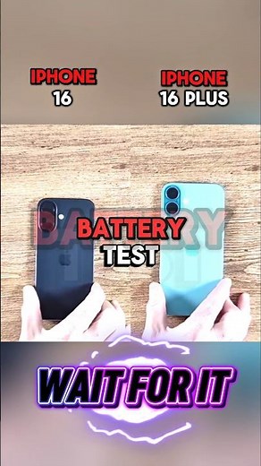 🔋 iPhone 16 vs iPhone 16 Plus Battery Test (100% to 0%) 🔥
