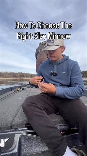 How to Choose the Right Minnow Size for strolling. 🎣 Pro Team member @braydenwilson_fishing discusses the key factors to consider when selecting minnow lures for lake fishing, including water clarity, the type of forage fish present in the lake, and water temperature. He explains how to match minnow size to forage types like gizzard shad and threadfin, and how warmer water calls for larger, more aggressive lures while colder water requires smaller options. What’s your go to minnow size to start