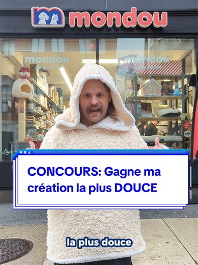 @Mondou m’a mis au défi de créer un hoodie aussi doux que leur pub ! Je vous présente donc le Doodie. Pour propager encore plus de douceur en ce début d’année, une personne chanceuse pourra même le gagner ! Pour courir la chance de porter ma création la plus douce à ce jour, commente « DOUX » sous cette vidéo d’ici le 11 janvier. Le gagnant sera annoncé sur la page de Mondou. Abonne-toi !