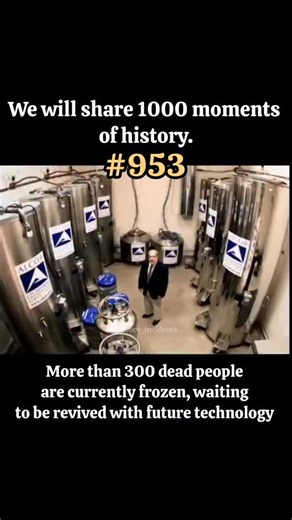 History Incidents on Instagram: "More than 300 legally dead people are currently preserved through a process known as cryonics. Cryonics began in 1967, when an American psychology professor, Dr. James Bedford, became the first human to be cryopreserved after legal death. Since then, the idea has remained the same, preserve the body until future science can do what present medicine cannot. In cryonics, a person is declared legally dead, usually after cardiac arrest. Immediately after death, the b