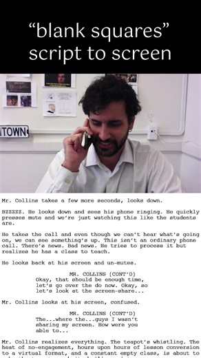 blank squares script to screen