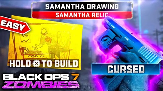 How to unlock Samantha's drawing relic in cursed mode! Black Ops 7 zombies ashes of the damned relic