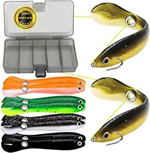 Bait Lures,Fishing Lures,Soft Fishing Lures,Bionic Fishing Lure,Soft Bionic Fishing Lure, Simulation Loach Soft Bait,Soft Lures for Freshwater,Saltater(10 Pcs)