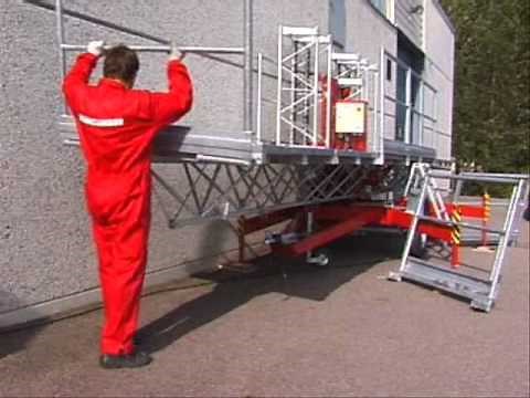 Scanclimber SC1000 mast climbing work platform - easy assembly and transportation