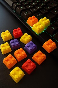 Custom Studded Keycaps – Compatible With Standard Building Bricks – Mechanical Keyboard Accessory - Etsy