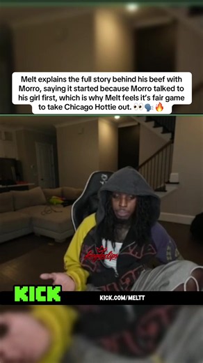 Melt explains the full story behind his beef with Morro, saying it started because Morro talked to his girl first, which is why Melt feels it’s fair game to take Chicago Hottie out. 👀🗣️🔥 #meltislive #chicagohottie #lilmorro #raud #beanz