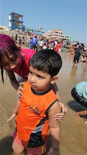 It's fun to bathe in the sea 🫟 #sea #shorts #Digha #holi #beach