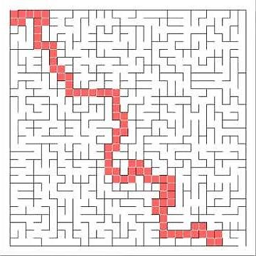 Maze Solving Algorithm w/ Kruskal Maze
