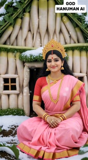 Goddess Durga’s Radish House vs Demon’s Eggplant House 😱 | Gold vs Insects | #aishorts #maadurga