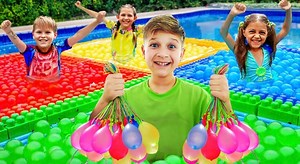 333K views · 4.6K reactions | Water Balloons Challenge & Other Fun Pool Adventures with Roma, Diana and Oliver!⛱ Join Roma, Diana, and Oliver in a fun pool day filled with a water balloons challenge and more exciting adventures! Watch as they splash around and have a blast in the sun. Get ready for some summer fun with the whole family! #kidsfun #kidsactivities #familytime #KidsRomaShow #KidsDianaShoe #romaanddiana #oliver #toddlerlife #challenge #pooltime | Kids Roma Show | Facebook
