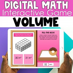 Volume of Rectangular Prisms Digital Math Game - Digital Volume Game 5th Grade