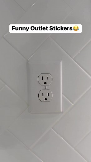 Funny Outlet Stickers😂 #funny #prank #electrician | Blake Reels