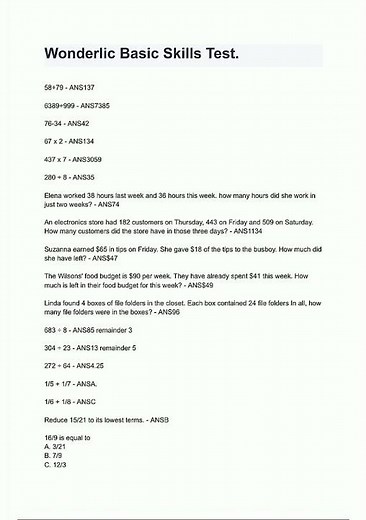 Latest WONDERLIC SLE Test study guide with Correct Answers944 video