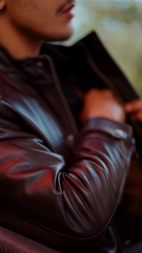 Crafted for confidence, designed for everyday stories. This leather jacket isn’t just style it’s the feeling you carry. Durable, refined, and made to move with you. #rhinoleathers #leatherjacket #durablequality | Rhino - Nepal Leather Craft