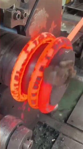 Amazing Spring Making from Hot Metal Rod 👀 #Engineering #Machines