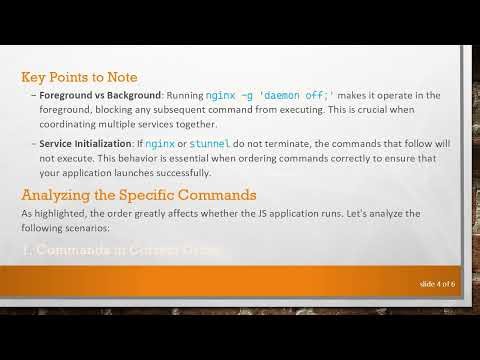 Understanding Docker Run Command Behavior: Why Order Matters for nginx and stunnel