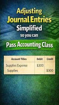 Accounting Adjusting Journal Entries Explained Simply | Pass Financial Accounting App #accounting