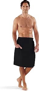 Boca Mens Waffle Towel Wrap, Lightweight Bath Wrap for Shower, Sauna or Gym | Breathable cotton-blend elastic waist waffle towel for home, spa, locker room, pool - secure & adjustable
