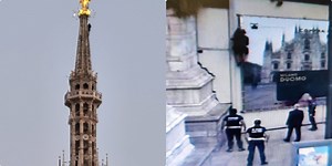 Il video dei due ragazzi che scalano la guglia del Duomo di Milano e raggiungono quasi la Madonnina