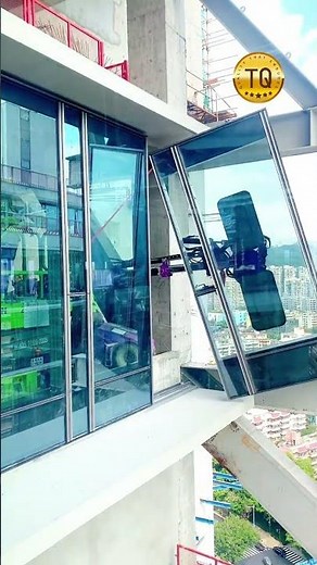 Unitized aluminum alloy curtain wall installation.#curtainwall