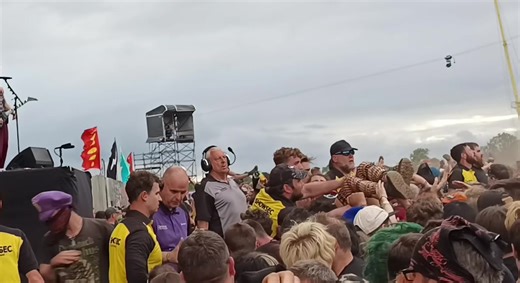 being manhandled out of #BFMV has to be on of my Download highlights this year #downloadfestival #download2025 #download #moshpit #bulletformyvalantine #crowdsurf #