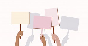 Download A crowd of protesting people. Demonstration, protest for free