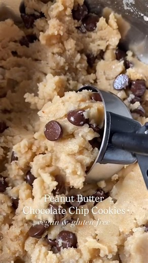 167K views · 942 reactions | Irresistibly sweet Vegan Peanut Butter Cookies for every treat lover’s cravings ¾ cup melted coconut oil 1 cup brown sugar, tightly packed ½ cup granulated sugar 2 tsp vanilla extract ½ cup unsweetened applesauce 2 ½ cups flour, all purpose or gluten free 1 to 1 flour ½ cup creamy all natural peanut butter 1 tsp baking soda pinch sea salt 1 cup Vegan chocolate chips | Organically Addison | Facebook