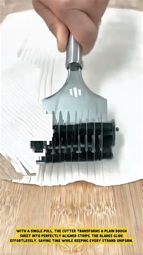 Slicing Dough into Uniform Strips using a Multi-Blade Dough Cutter - Good Tools and Machinery