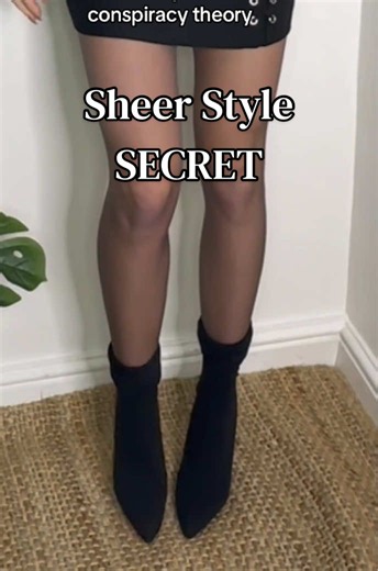 Sheer black nylons opaque nylon boots Yes or no? #poppyayttic #styleinspo #outfitideas #outfitinspo #fashionhacks SAVE for easy autumn/fall styling