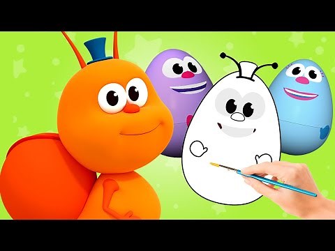 Pintamos Huevos Sorpresas con Co- Co El Caracol ¡Vamos a Jugar! | Bichikids