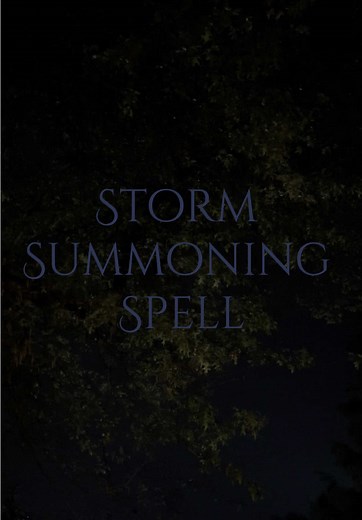 Storm Summoning Spell for Cleansing Rituals