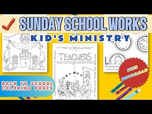 Back to School Coloring pages for Kid's Ministry (Sunday School)
