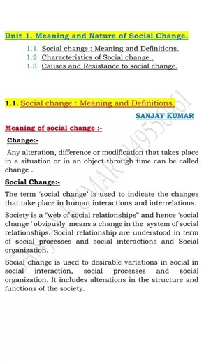 Social Change:Meaning and Definition 3rd #cuetsociology #socialchange #gatesociology#majorsociology