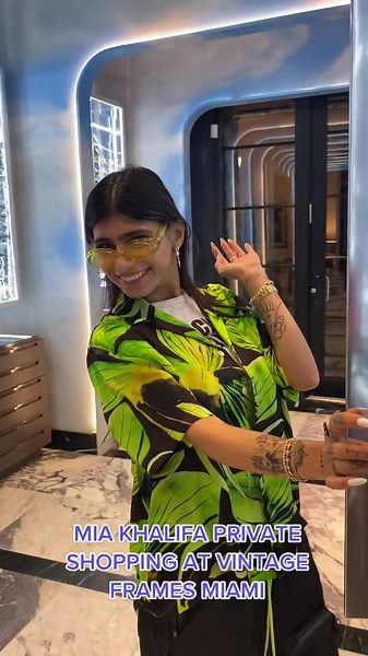 Private Shopping with Mia Khalifa at Vintage Frames Miami