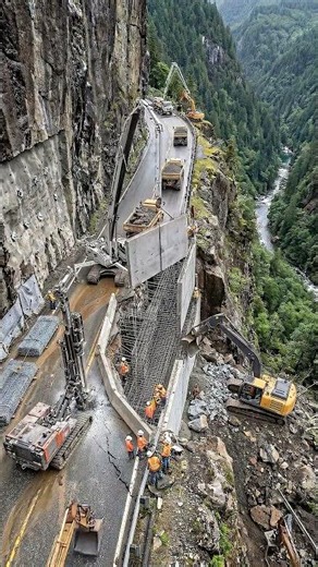 Dangerous Cliff Collapse to a Stunning Mountain Road