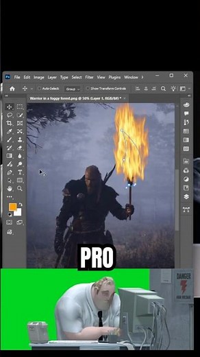 Adobe photoshop 2026 - Fire Effect in Photoshop #shorts