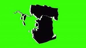 Download green screen 3d map of Portsmouth in great britain for free