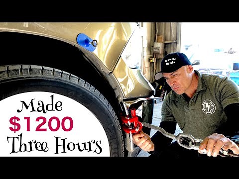 Removing Large Dents from Chrome Metal Bumper and Painted Steel Bumper.