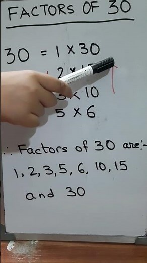 Write all the Factors of 30 #factors ‪@mathstubelearning123‬