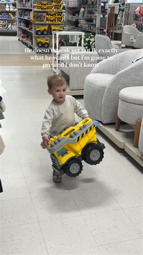 The toy was bigger then him 😭 #foryoupage #fyp #viral #toddlersoftiktok #momsoftiktok @Marshalls