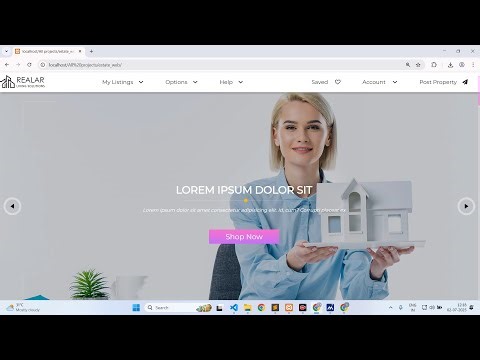 2.Real Estate Website Template Using PHP MySQL | Full Project with Admin Panel part two (home page)