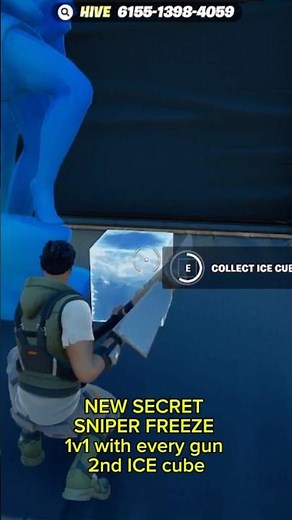 How to Unlock NEW FREEZE SNIPER RIFLE 1V1 WITH EVERY GUN Fortnite secrets Second ICE CUBE #shorts
