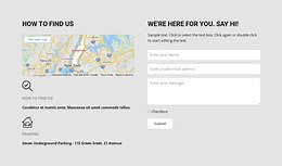 How to find us - One Page Template by Nicepage