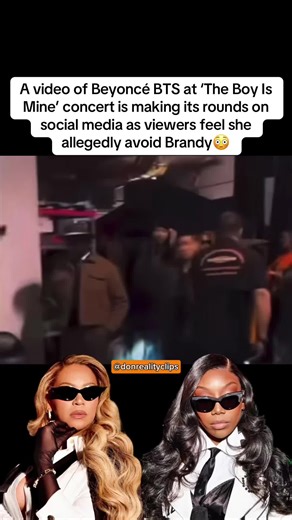 A video of Beyoncé BTS at ‘The Boy Is Mine’ concert is making its rounds on social media as viewers feel she allegedly avoid Brandy😳#beyonce #jayz #rayj #brandy #monica