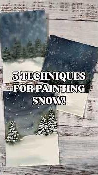 Painting snowfall WITHOUT white paint! Here’s how!